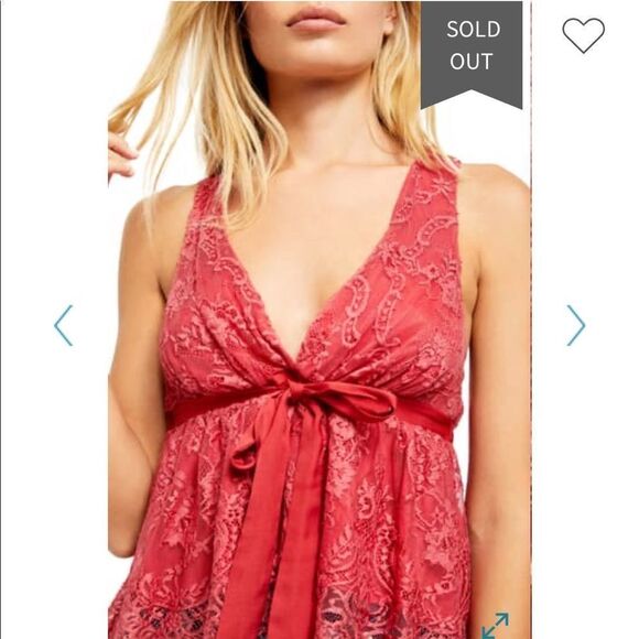 NWT Free People Chante Lace Tie Tank - Medium - Picture 4 of 14